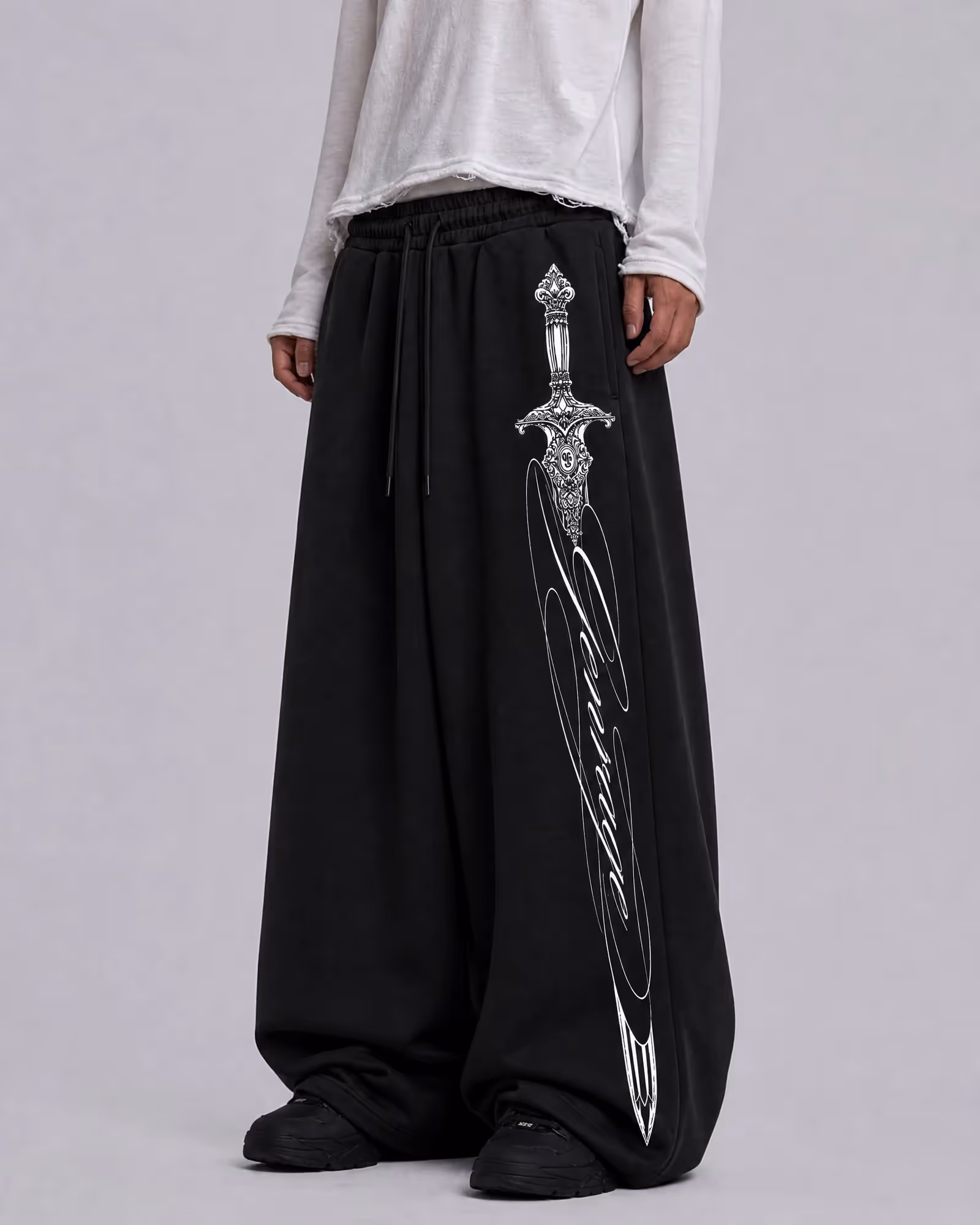 Signature Black Baggy Pants image 2