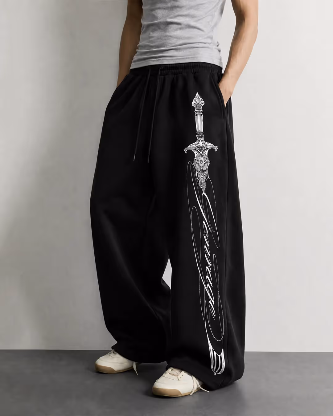 Signature Black Baggy Pants image 3