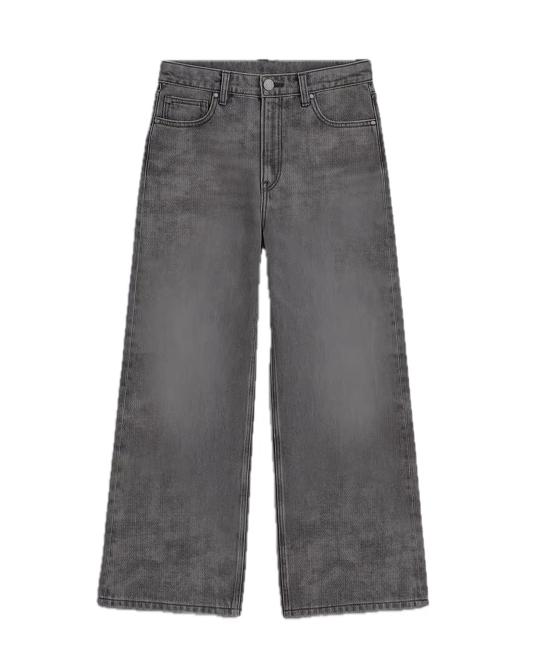 Smack Grey Washed Baggy Jeans image 3