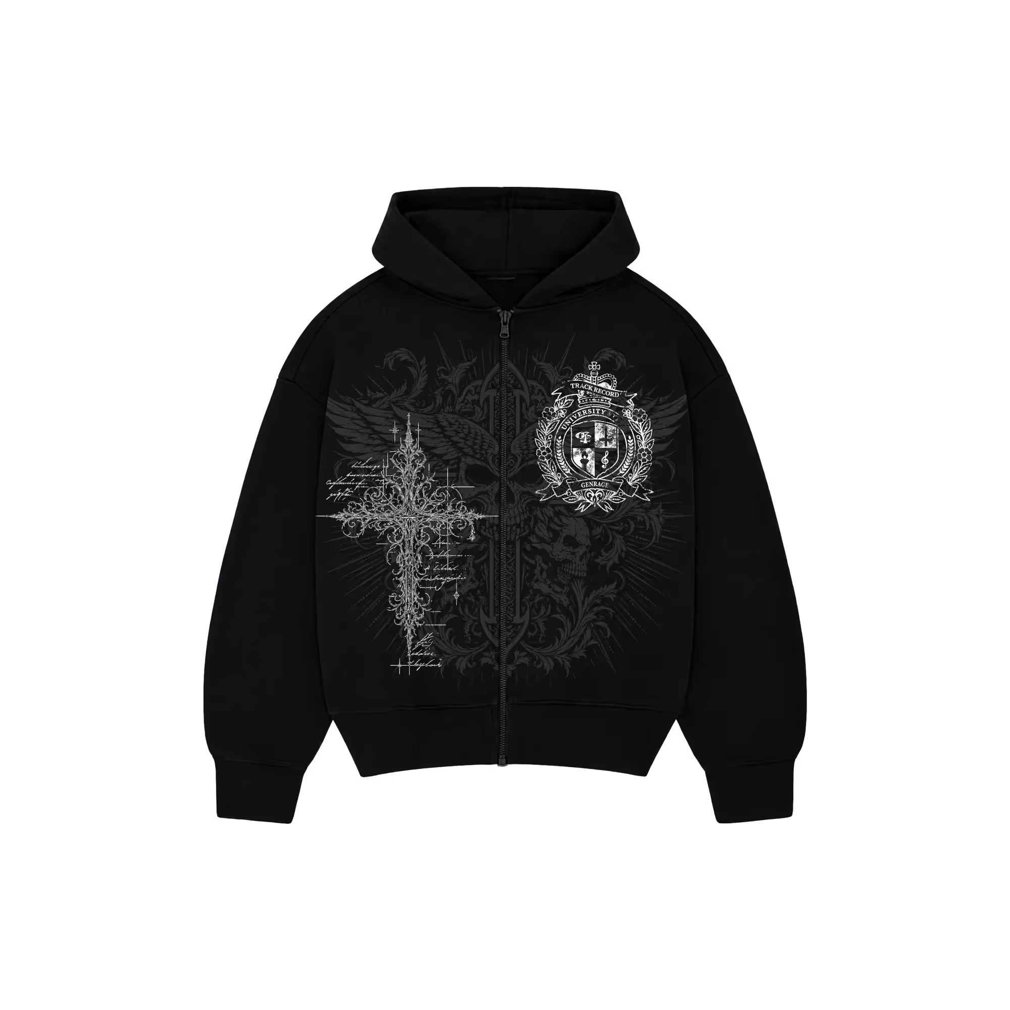 Thesis Black Zipper Hoodie image 1