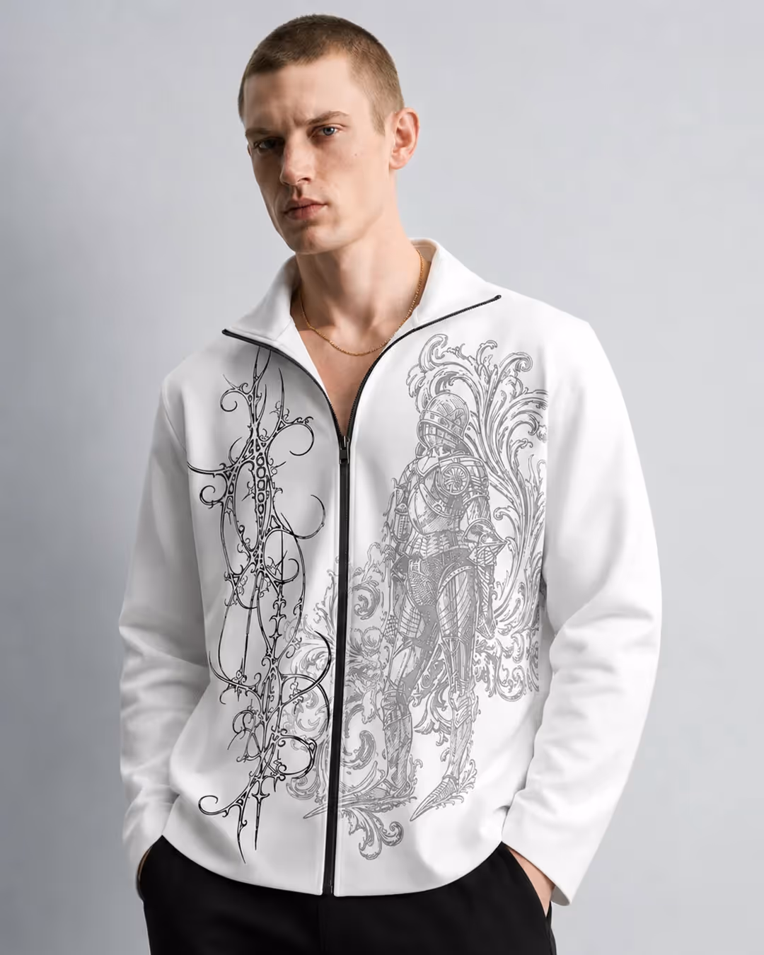 Trench White Boxy Jacket image 3