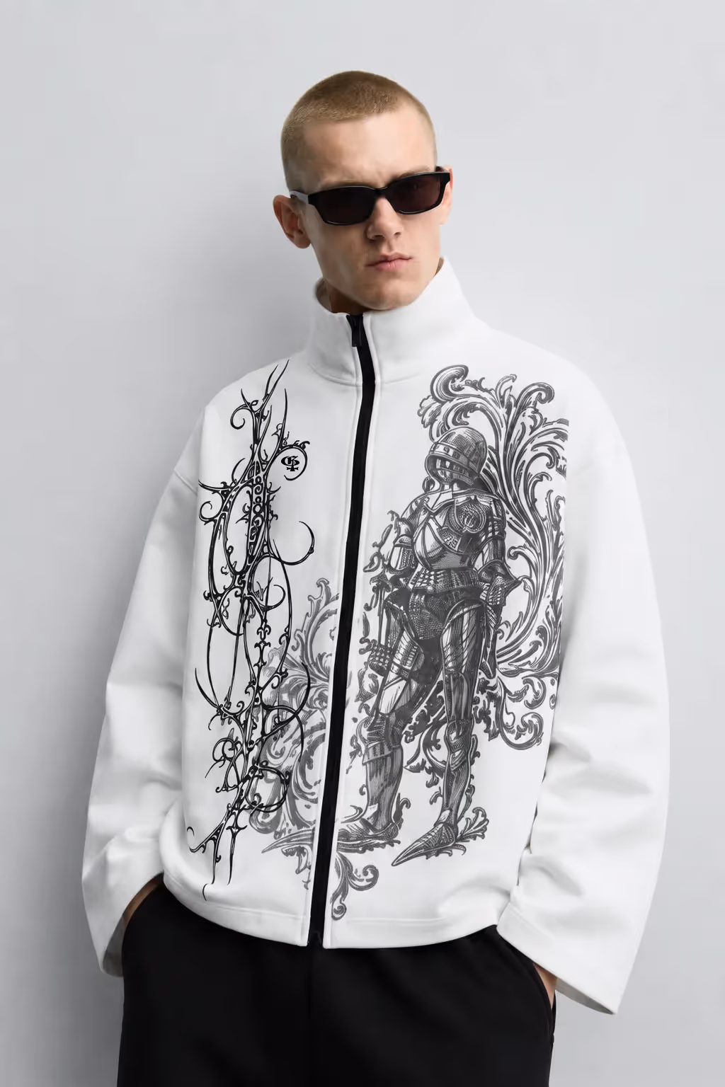 Trench White Boxy Jacket image 4