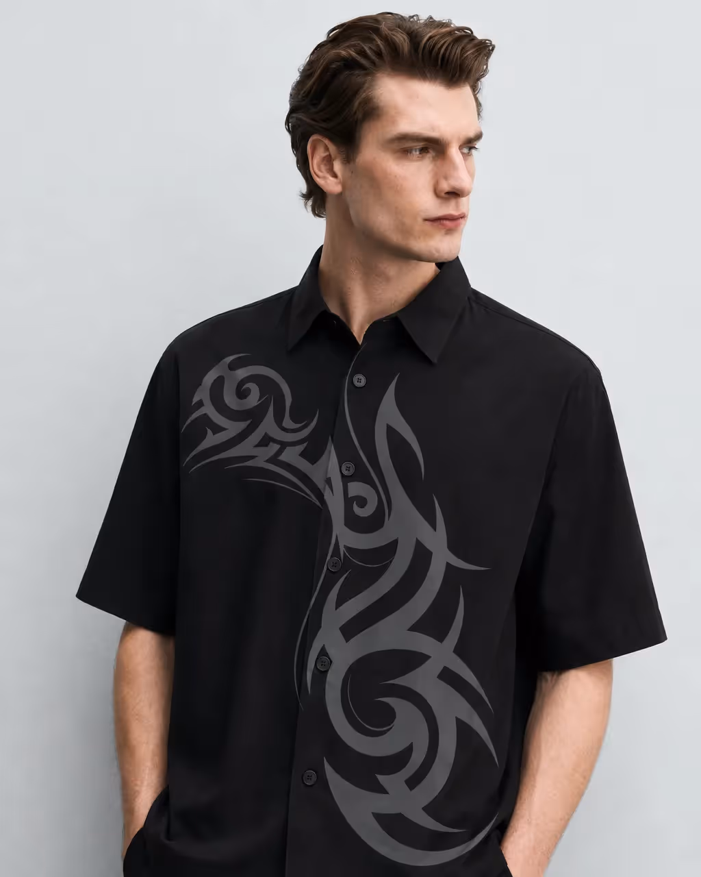 Vanta Black Boxy Shirt image 3