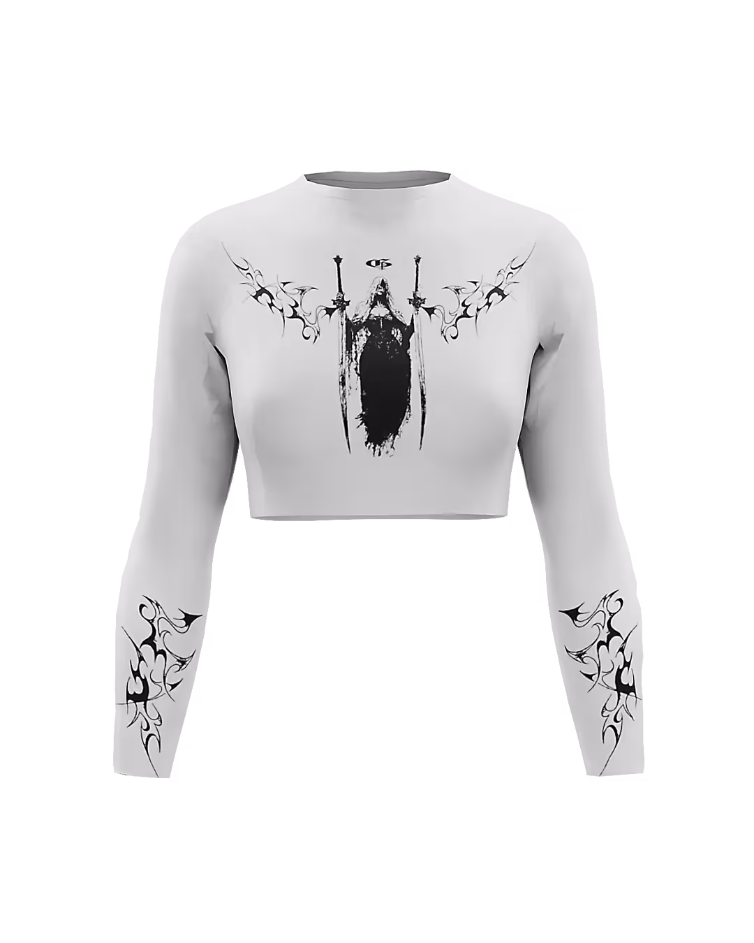 Vespera White Long Sleeve Baby Tee  image 4