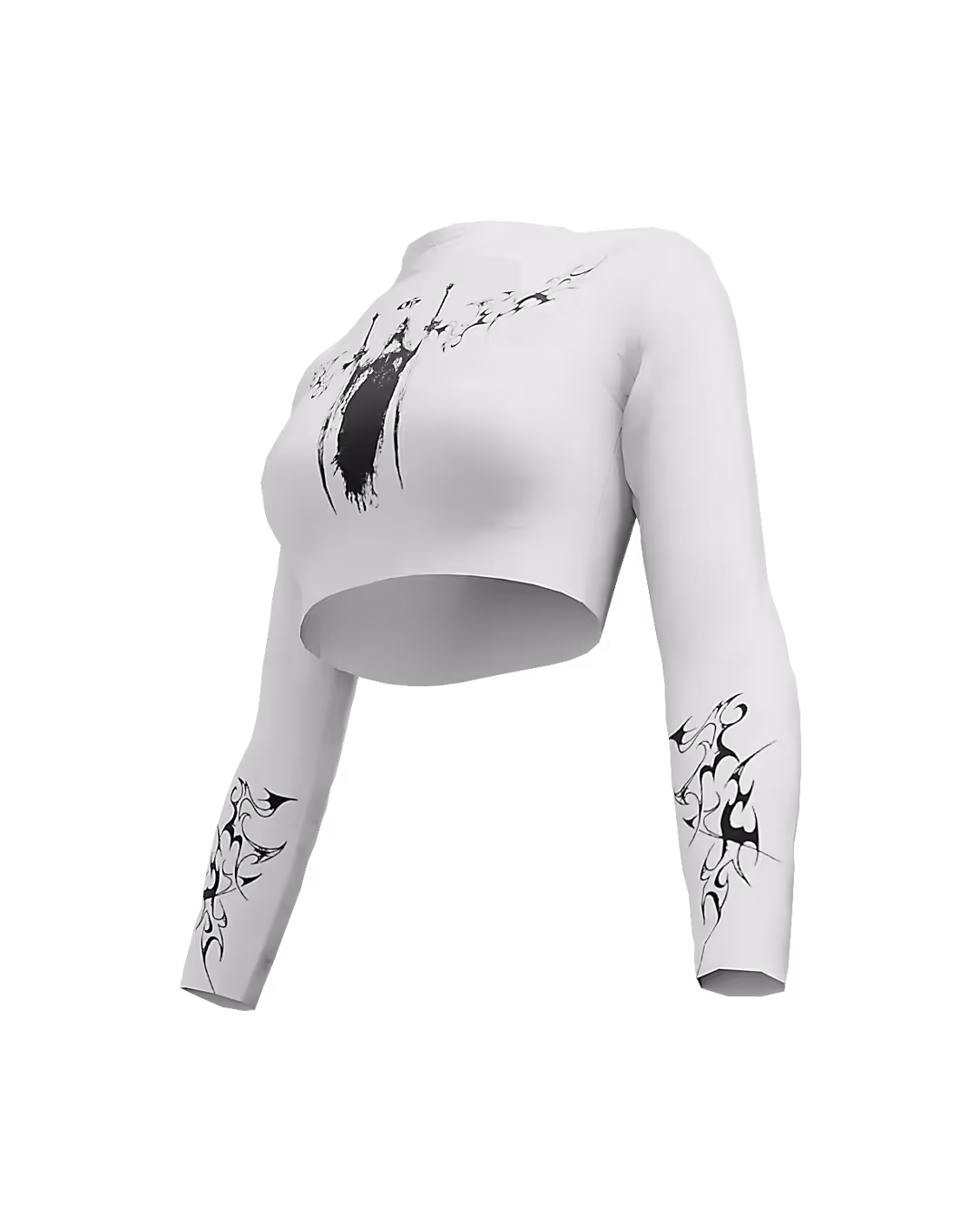 Vespera White Long Sleeve Baby Tee  image 5