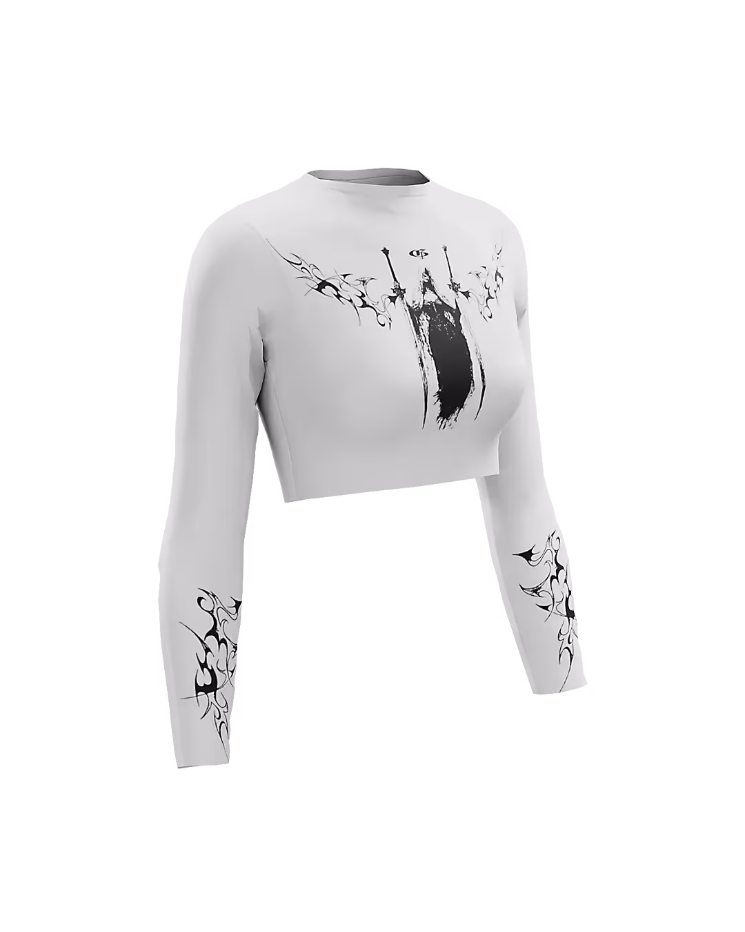 Vespera White Long Sleeve Baby Tee  image 7