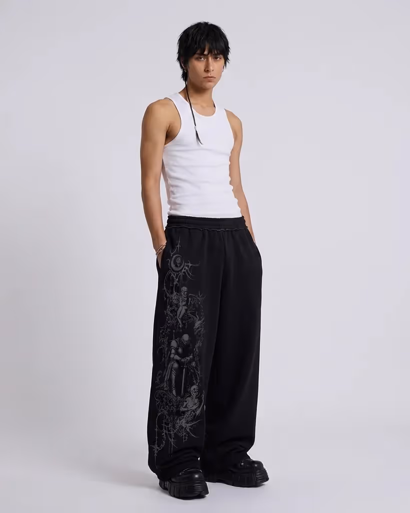 Wraeth Black Baggy Pants image 2
