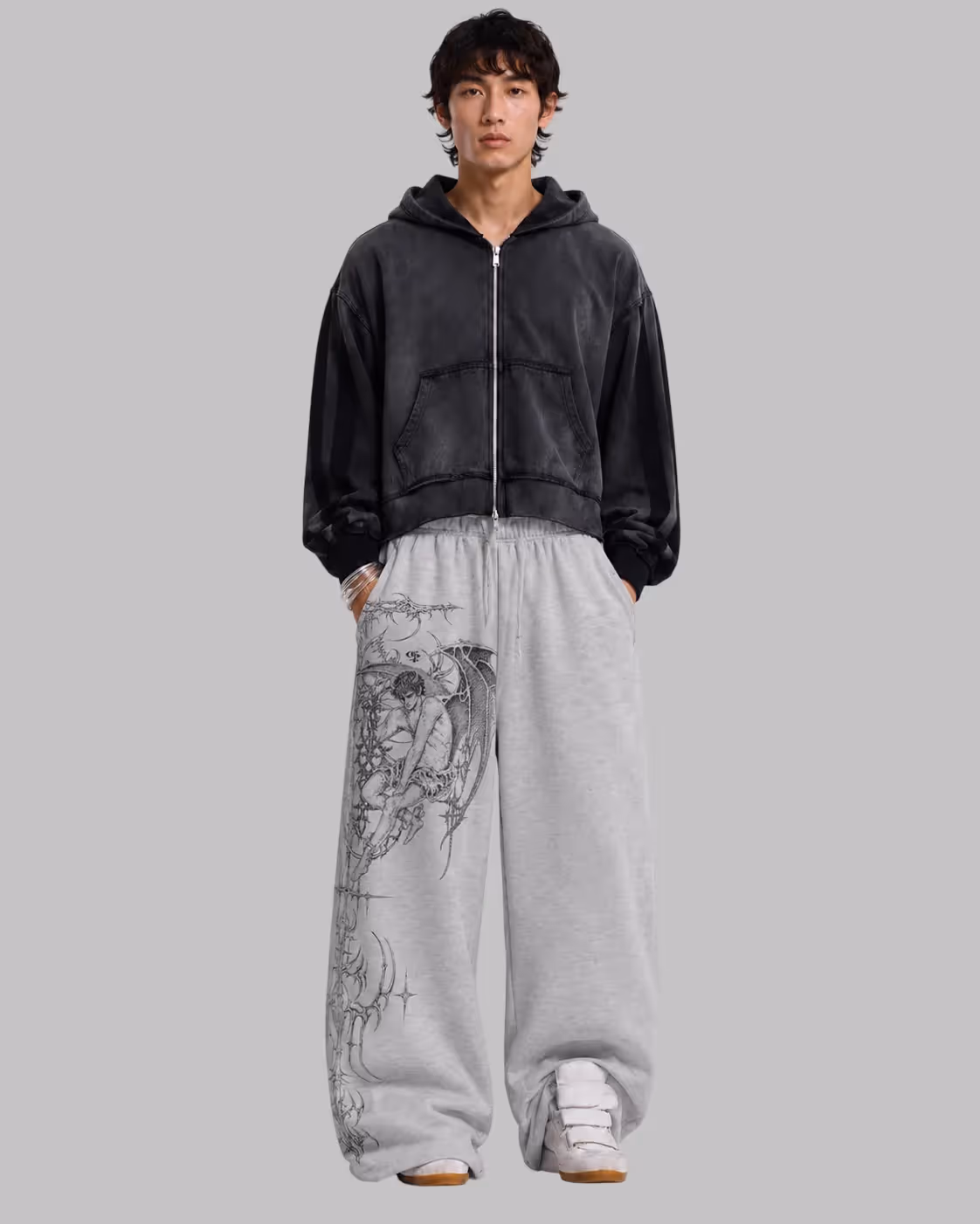 Zenith Grey Baggy Pants  image 5