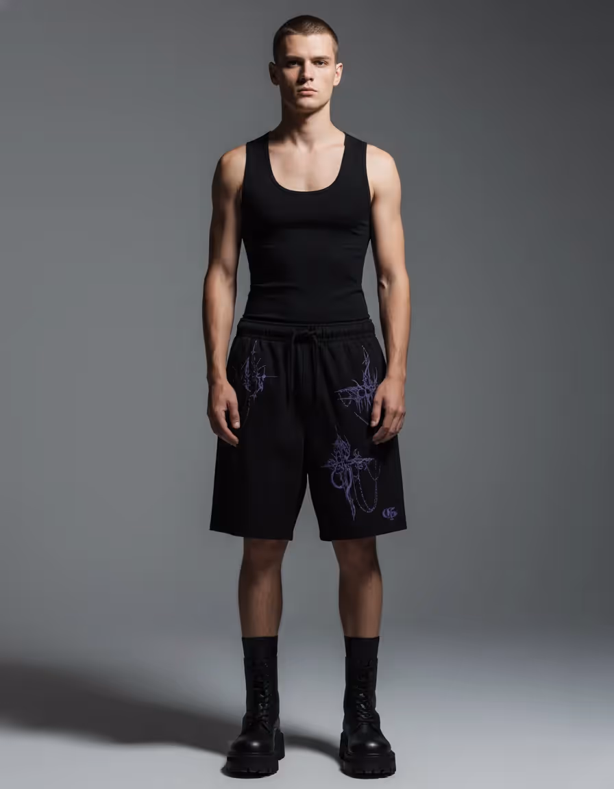 Zyra Black Unisex Shorts  image 3