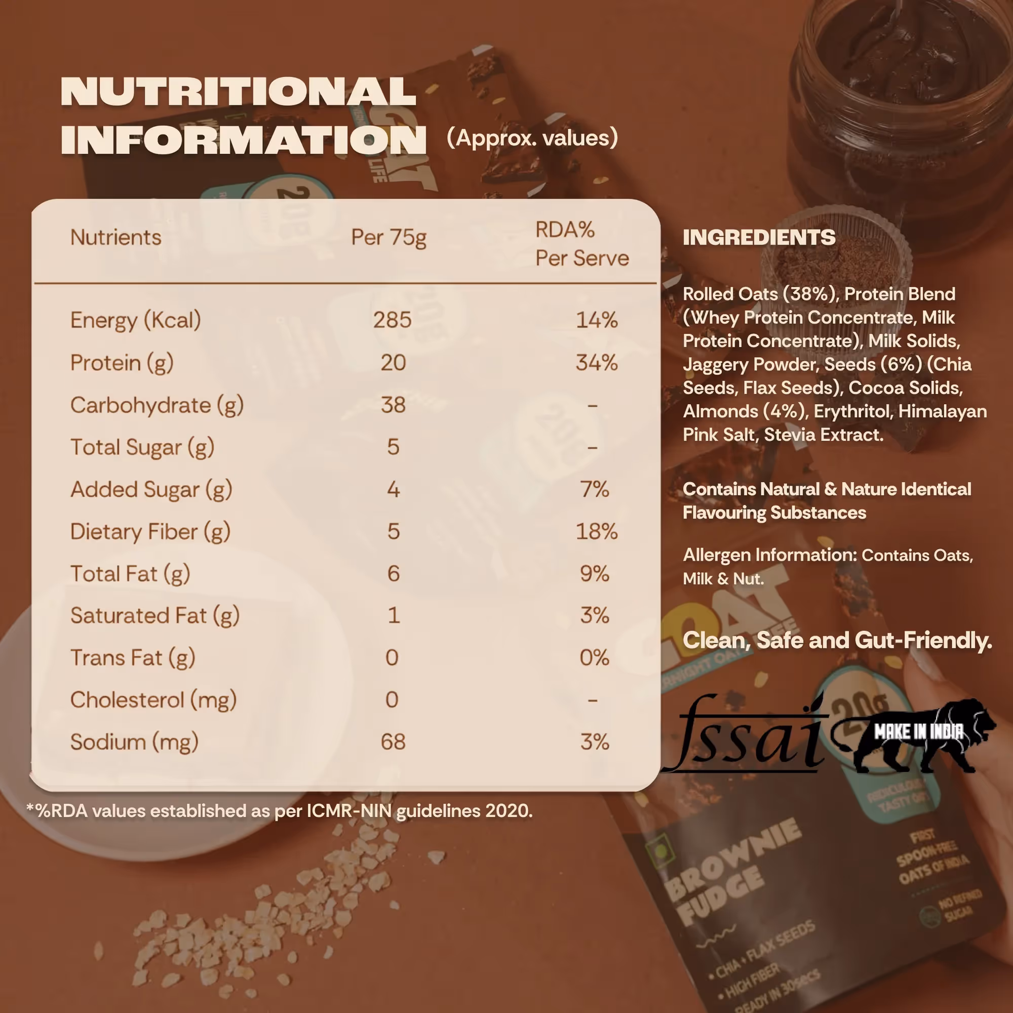 Brownie Fudge High Protein Oats  image 6