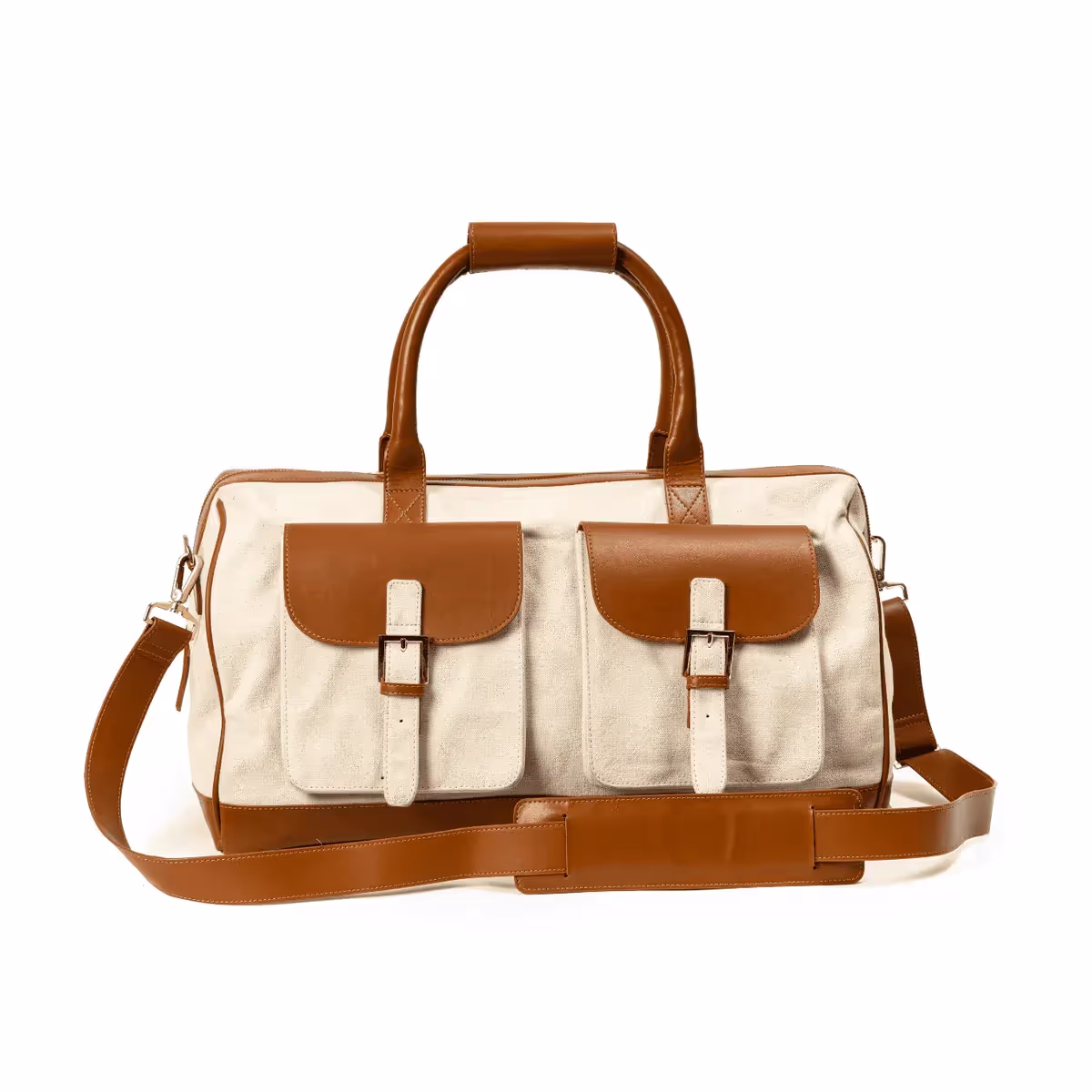 Green Hermitage Ajax Vegan Leather Duffle Bag - Beige - photo 1 of 7