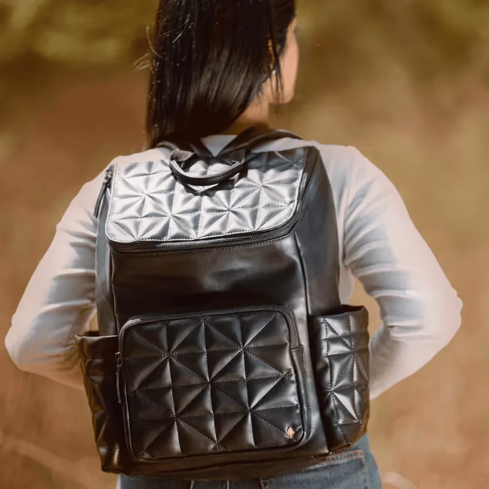 Green Hermitage Elm Black Vegan Leather Backpack - photo 6 of 7