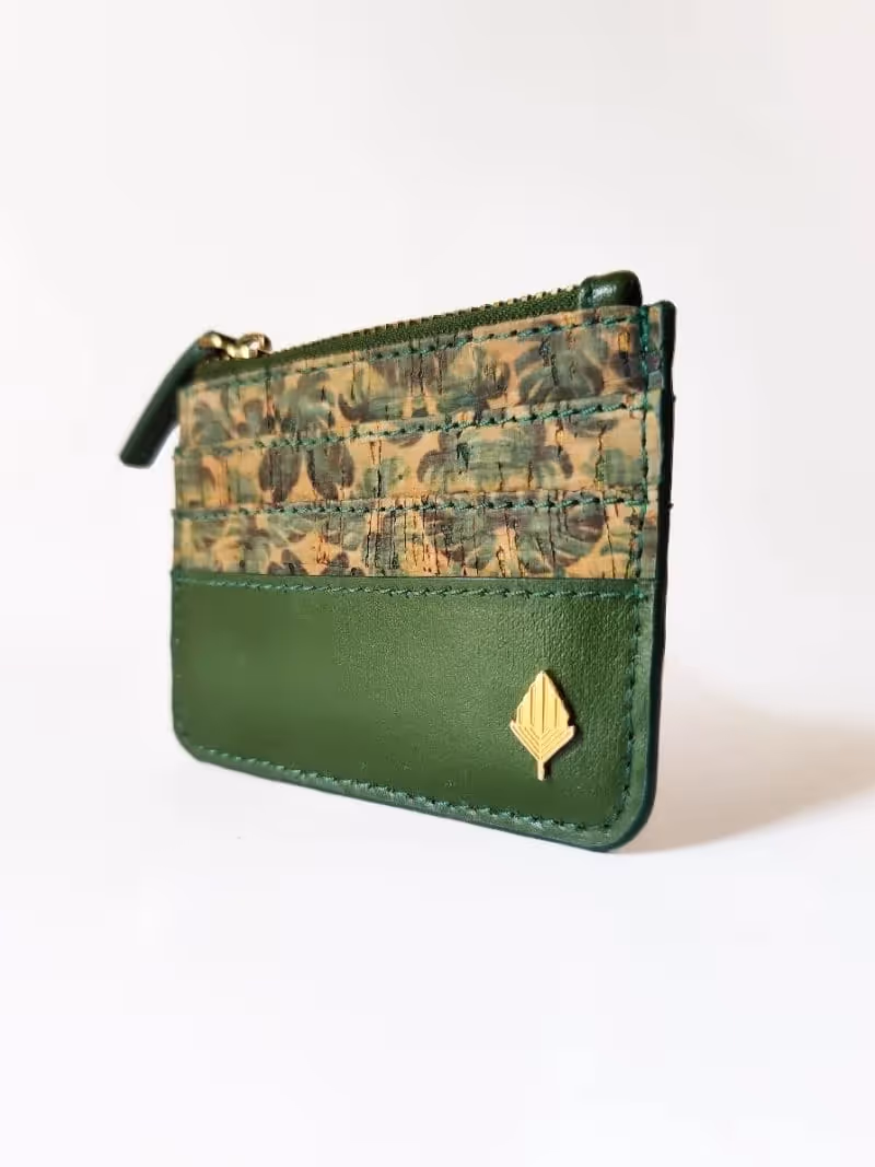 Green Hermitage Vegan Leather Card Holder - photo 4 of 6