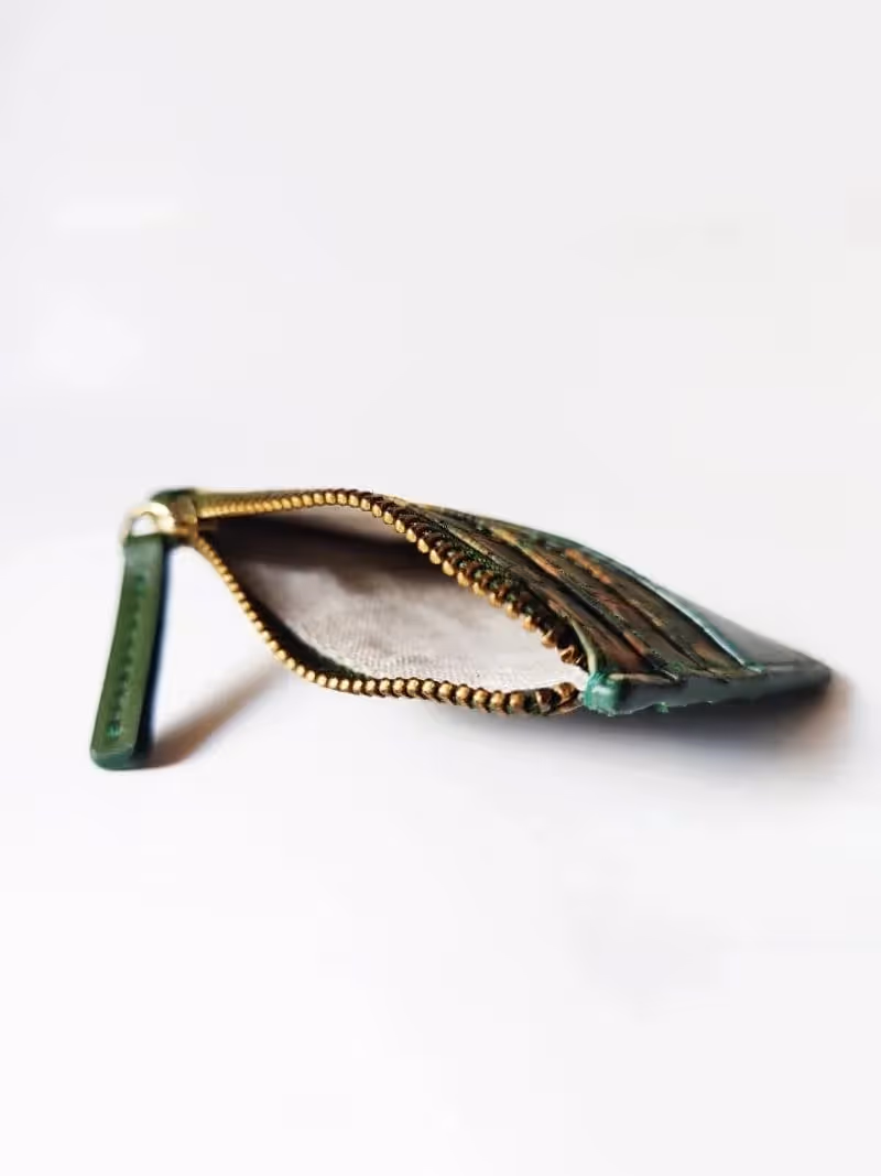 Green Hermitage Vegan Leather Card Holder - photo 3 of 6