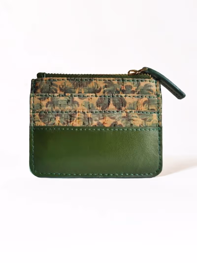 Green Hermitage Vegan Leather Card Holder - photo 2 of 6
