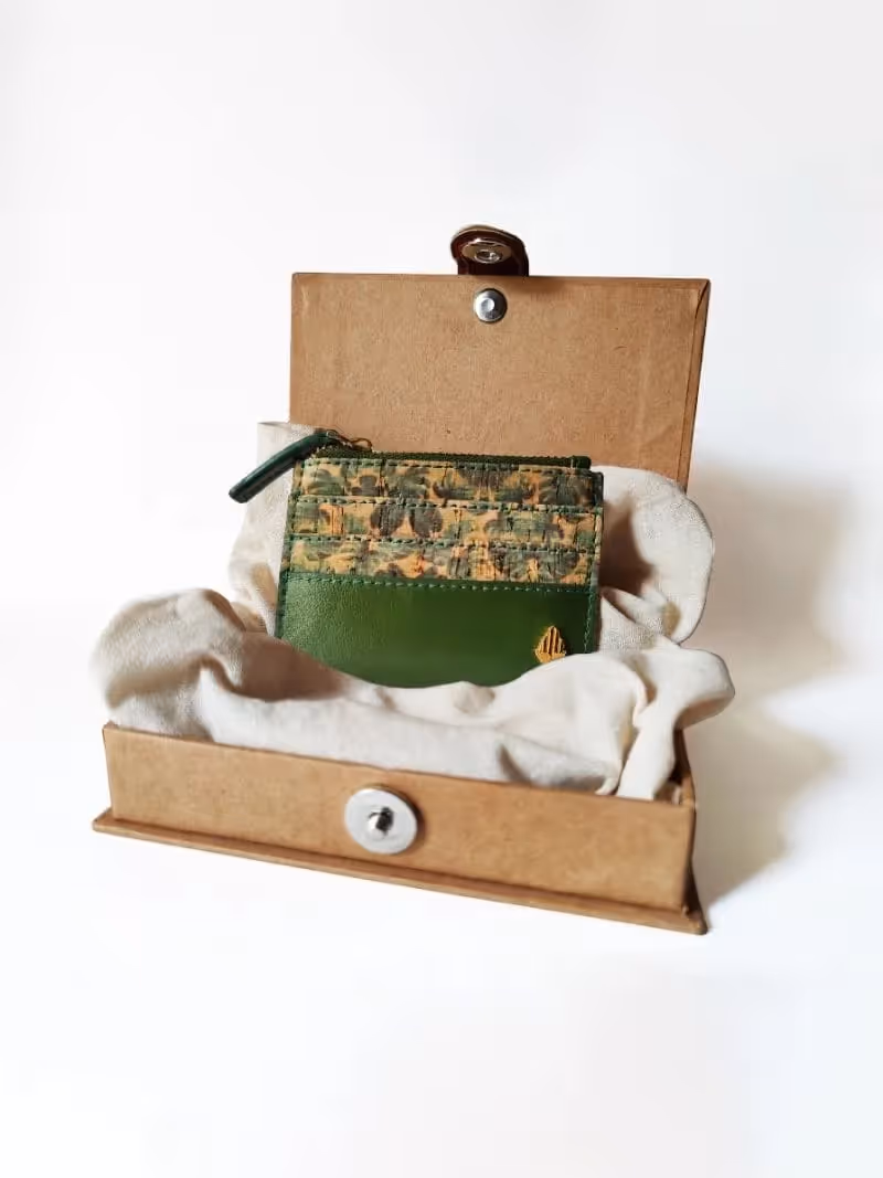 Green Hermitage Vegan Leather Card Holder - photo 5 of 6