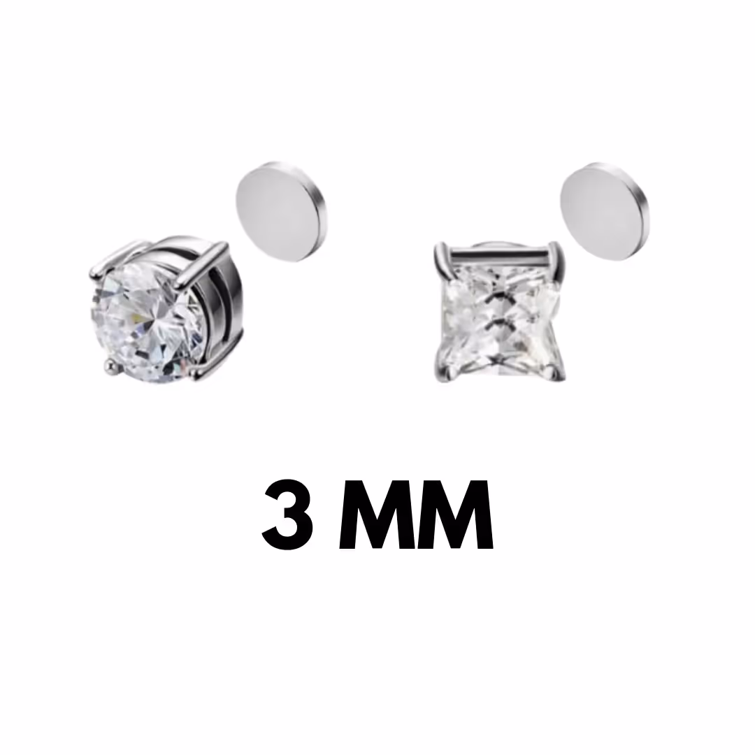3MM Ear Stud (Magnetic Non-Pierced)  image 1