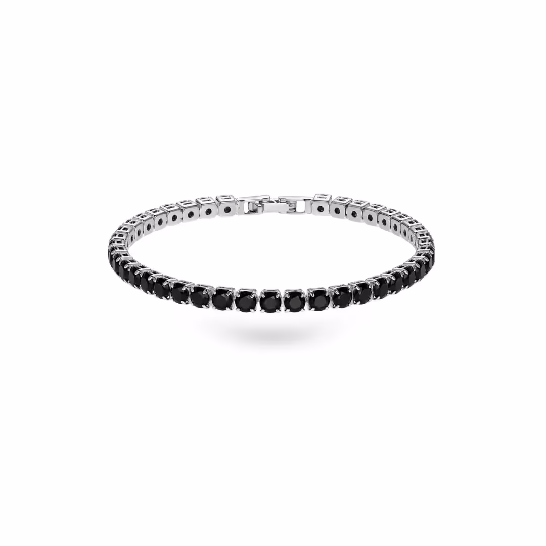Black Tennis Bracelet image 1