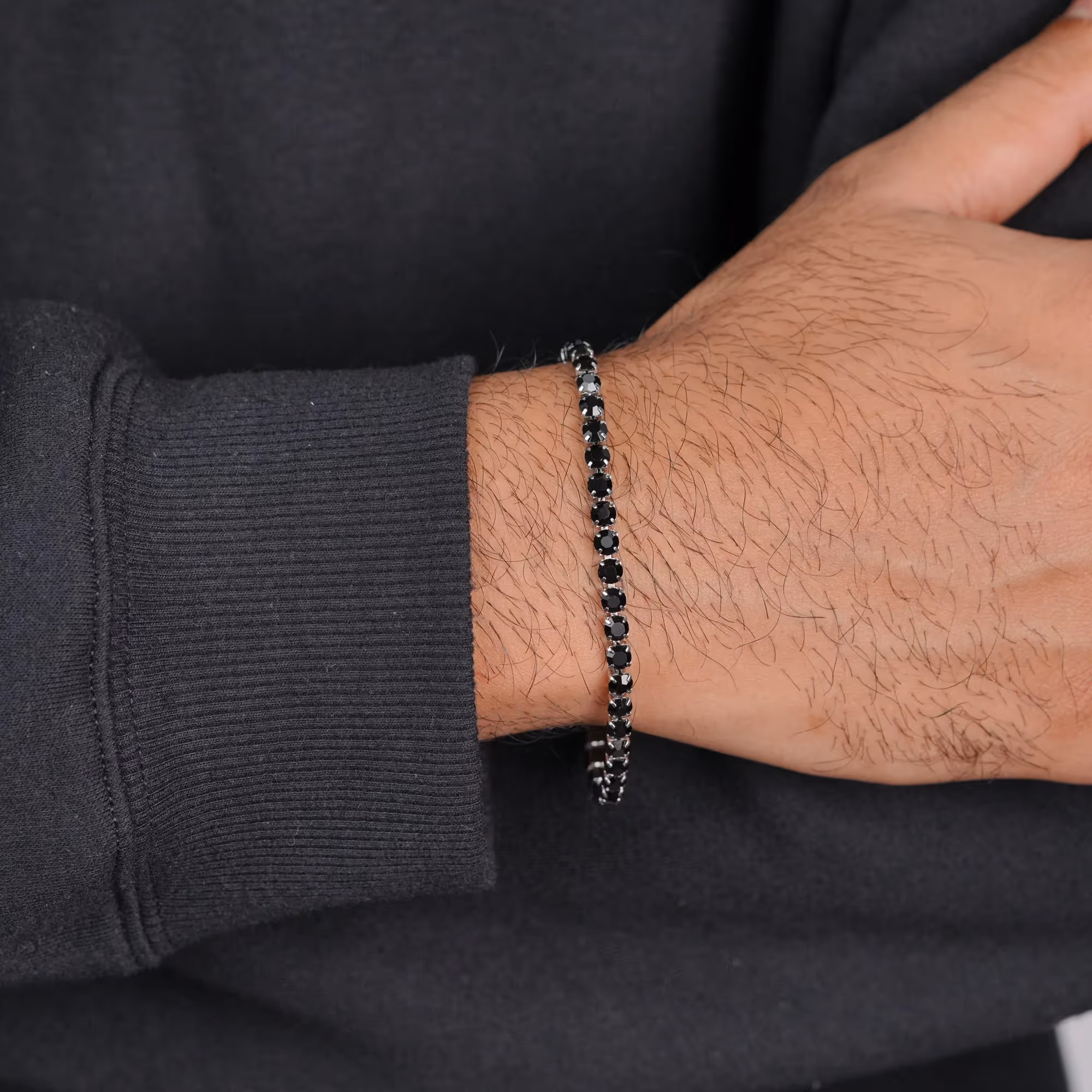 Black Tennis Bracelet image 3