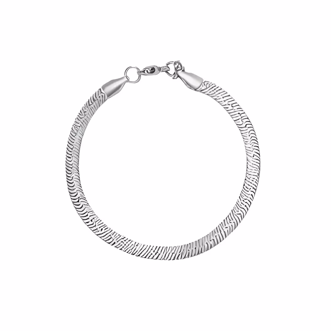 Flat Snake Bracelet 2MM Silver image 1