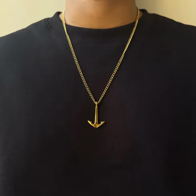 Grytt ANCHOR PENDANT WITH CHAIN (GOLD) - photo 3 of 4