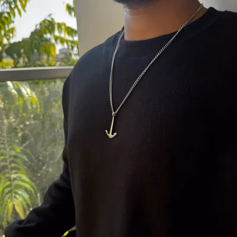 Grytt ANCHOR PENDANT WITH CHAIN (SILVER) - photo 4 of 4