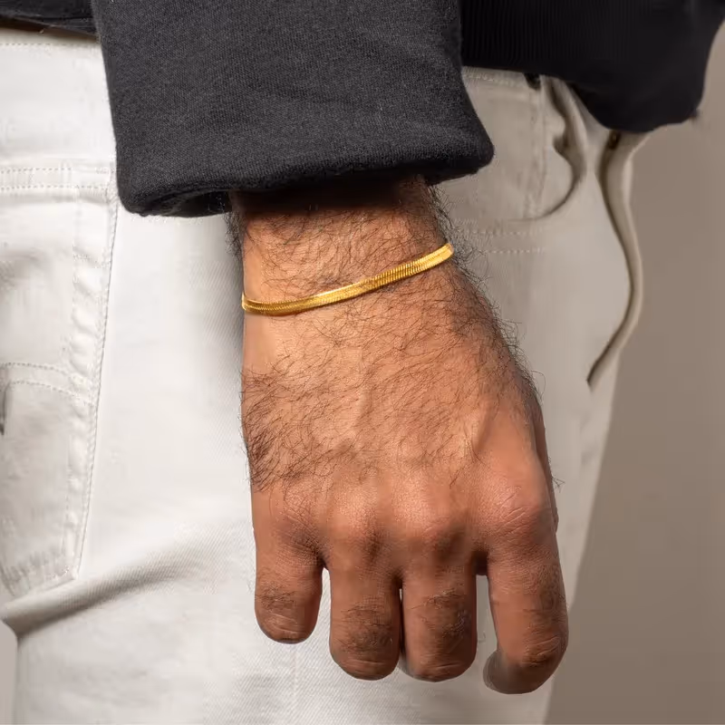 Grytt FLAT SNAKE Bracelet (GOLD) - photo 4 of 5