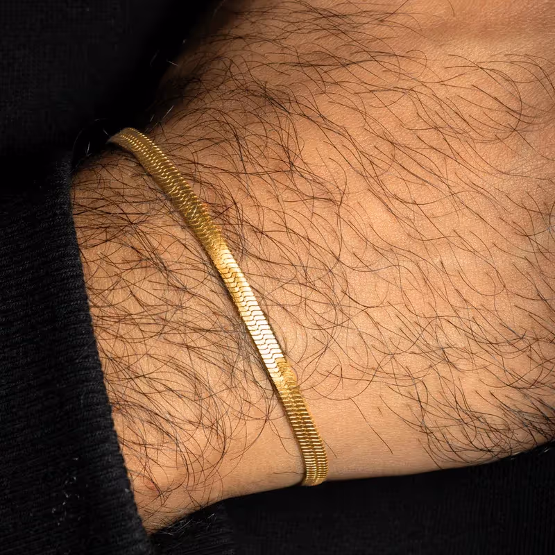 Grytt FLAT SNAKE Bracelet (GOLD) - photo 5 of 5