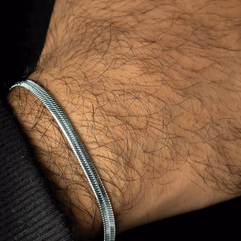 Grytt FLAT SNAKE Bracelet (SILVER) - photo 2 of 4
