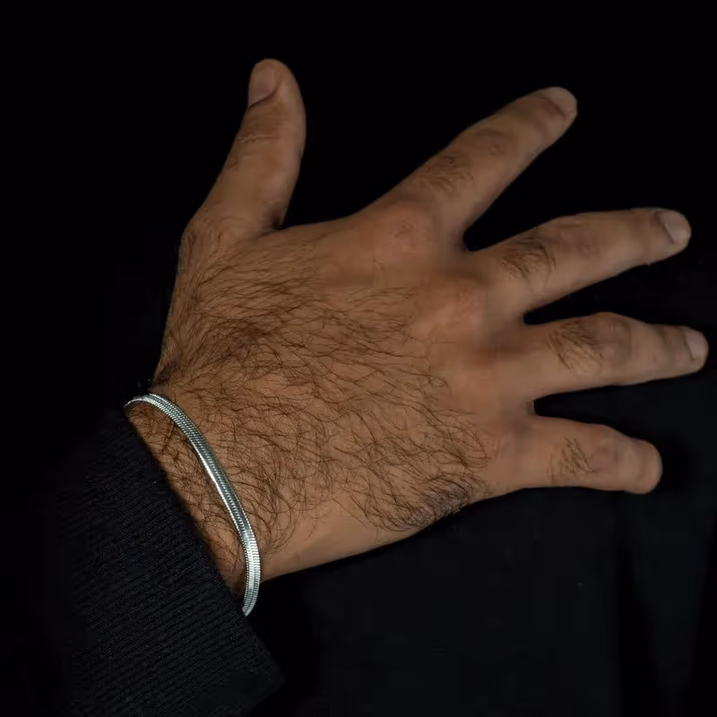Grytt FLAT SNAKE Bracelet (SILVER) - photo 3 of 4