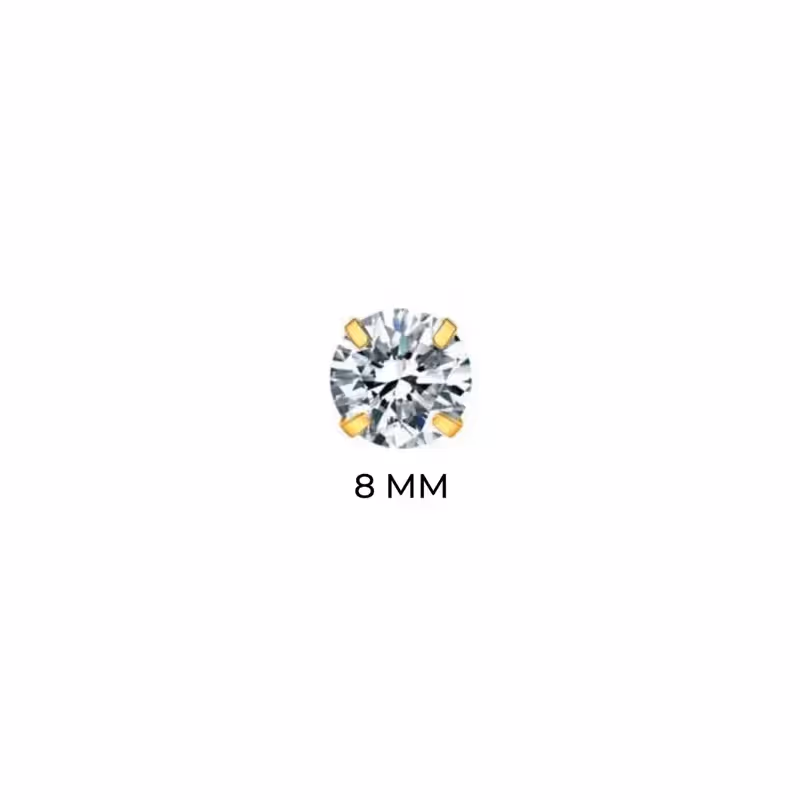 Grytt SOLITAIRE STUD - (8MM GOLD PIERCED) - photo 1 of 6