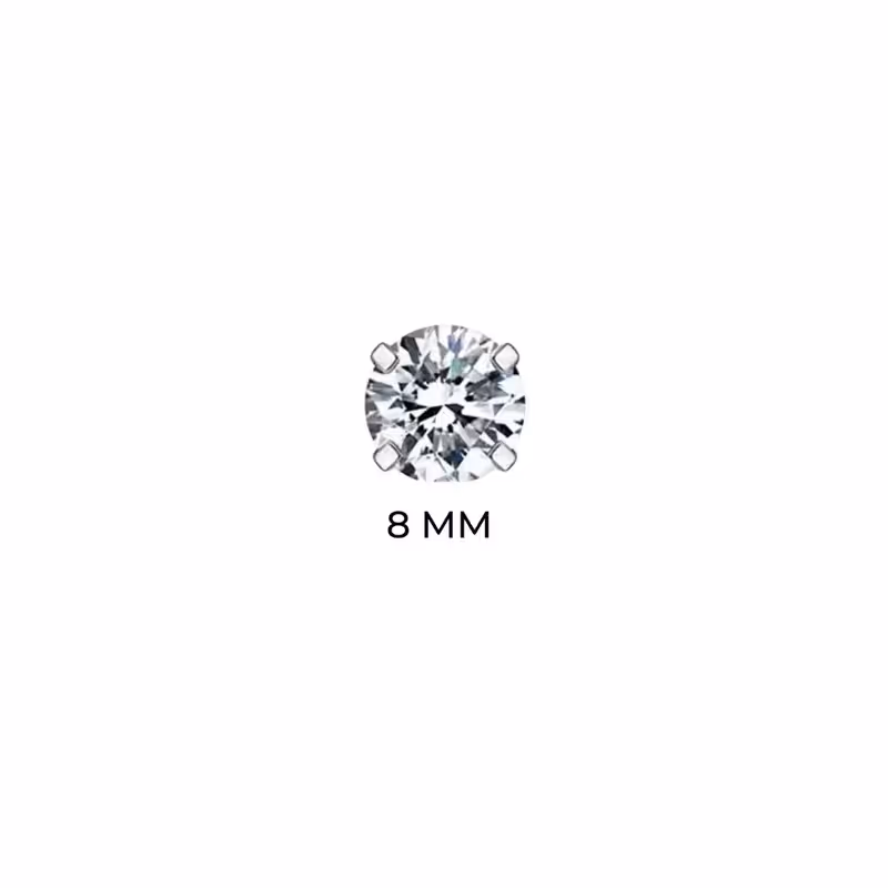 Grytt SOLITAIRE STUD - (8MM SILVER PIERCED) - photo 1 of 4