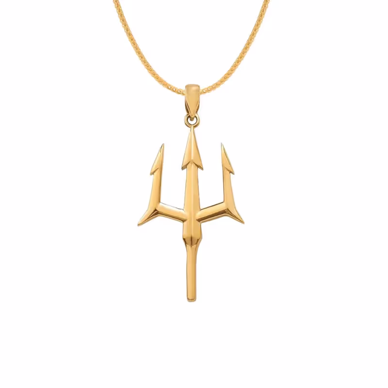 Grytt TRIDENT PENDANT WITH CHAIN (GOLD) - photo 1 of 4