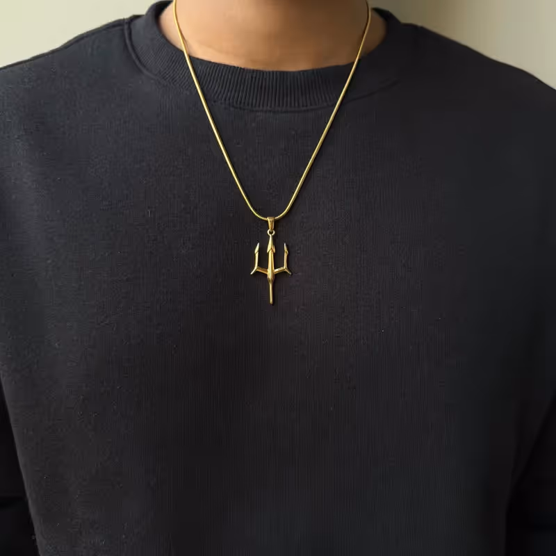 Grytt TRIDENT PENDANT WITH CHAIN (GOLD) - photo 2 of 4