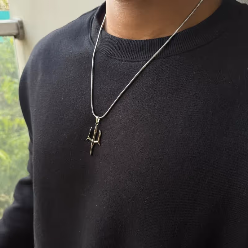Grytt TRIDENT PENDANT WITH CHAIN (SILVER) - photo 4 of 4