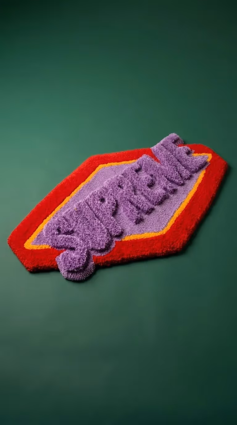 3D Typography Supreme Rug image 1