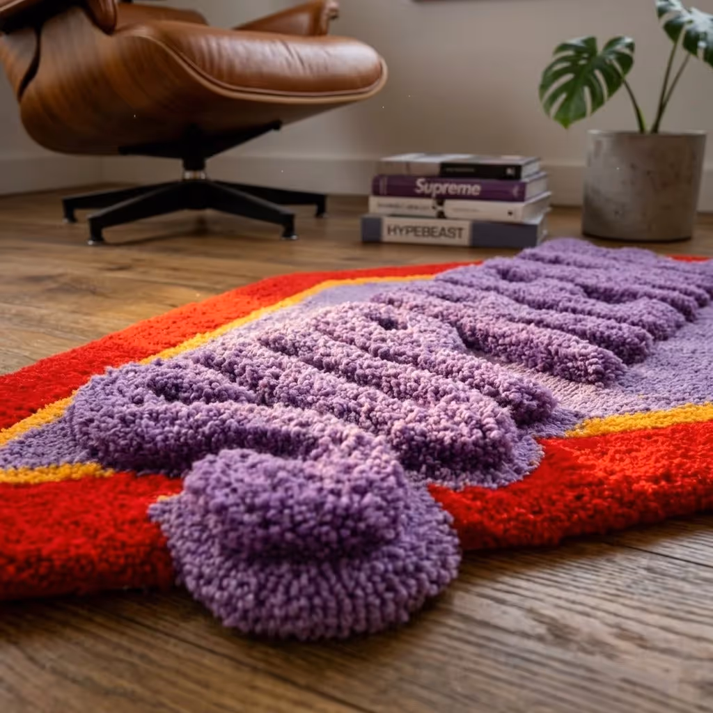 3D Typography Supreme Rug  image 3
