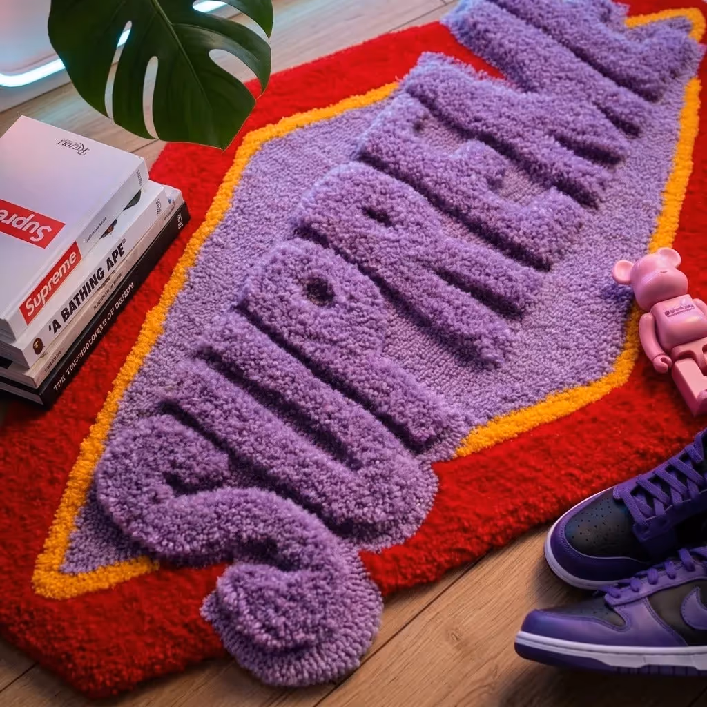 3D Typography Supreme Rug  image 5