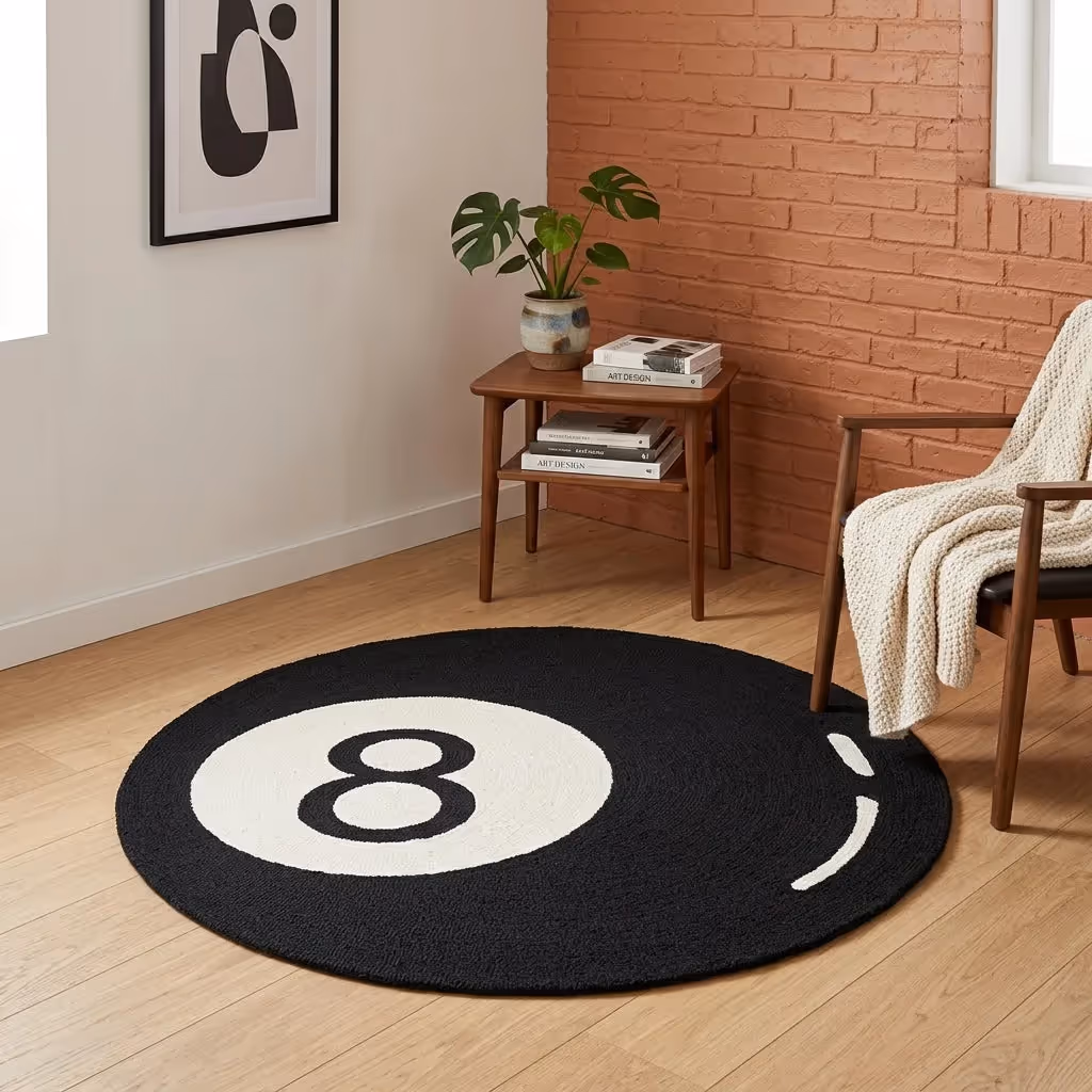 8 Ball Round Rug image 1