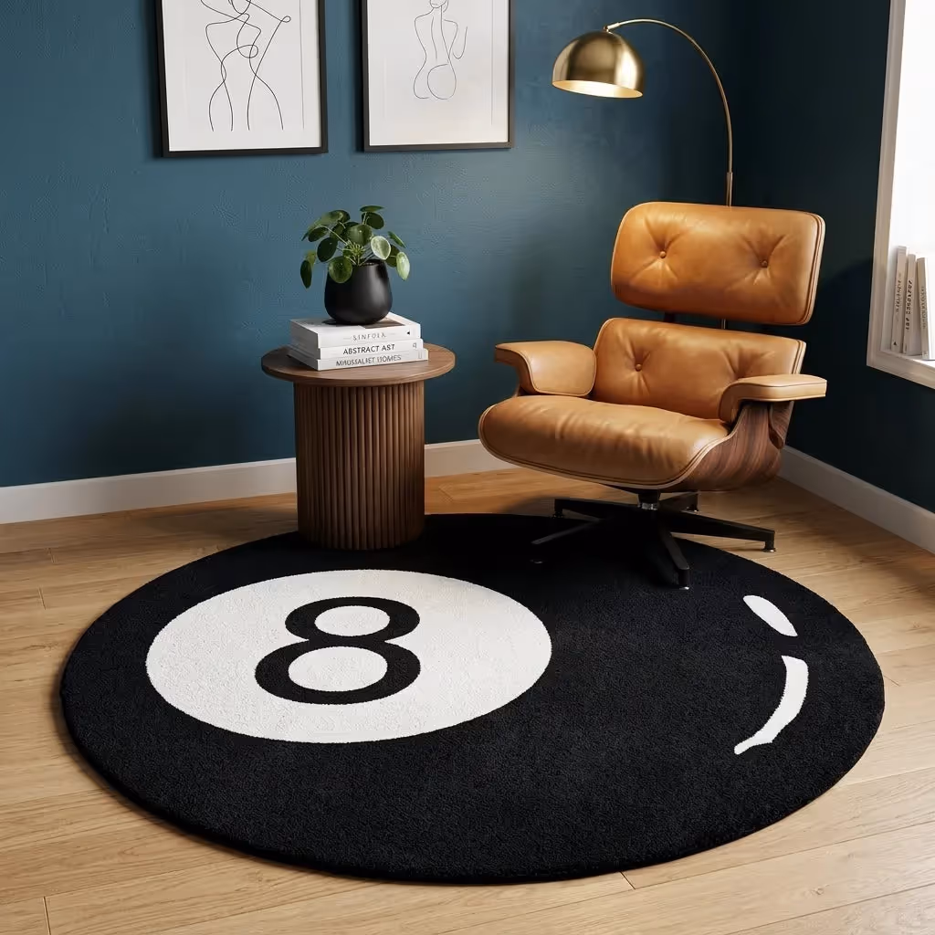 8 Ball Round Rug  image 2