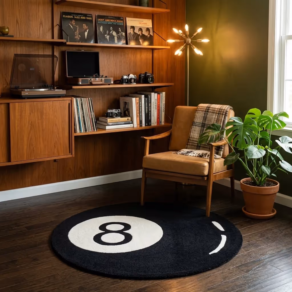 8 Ball Round Rug  image 3