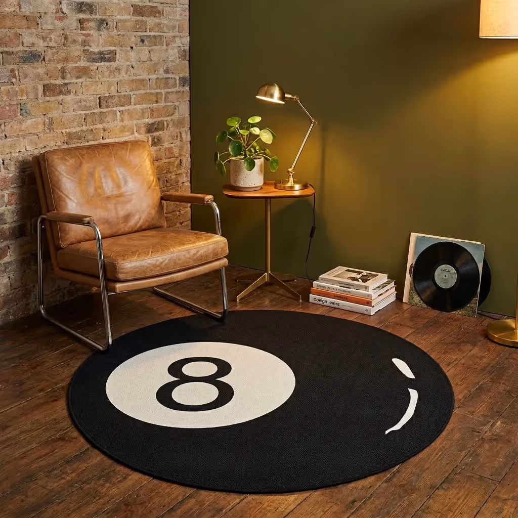 8 Ball Round Rug  image 4