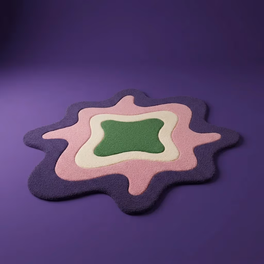 Abstract Pastel Splash Rug image 1