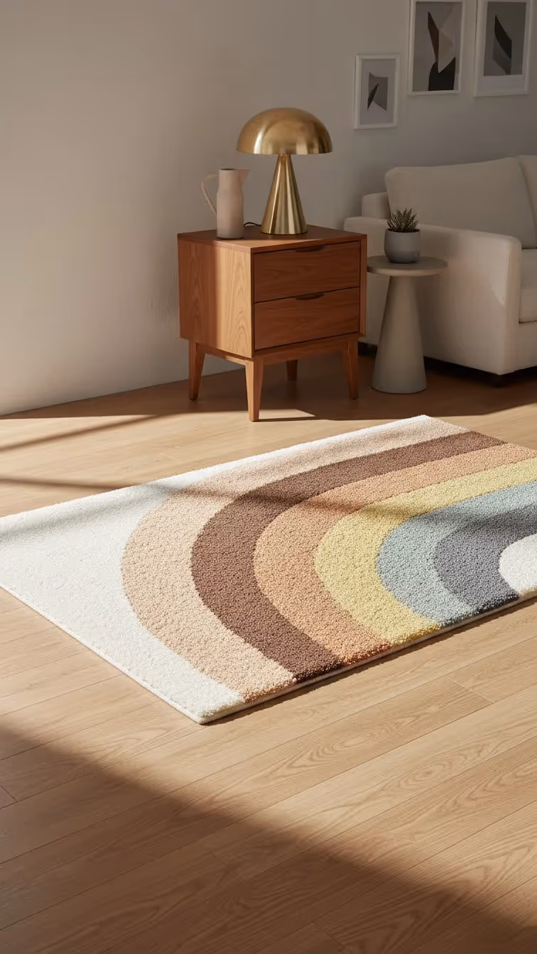 Amelia Kids Modern Rainbow Area Rug  image 1