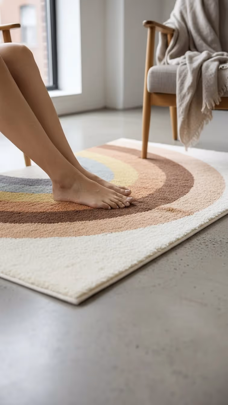 Amelia Kids Modern Rainbow Area Rug  image 3