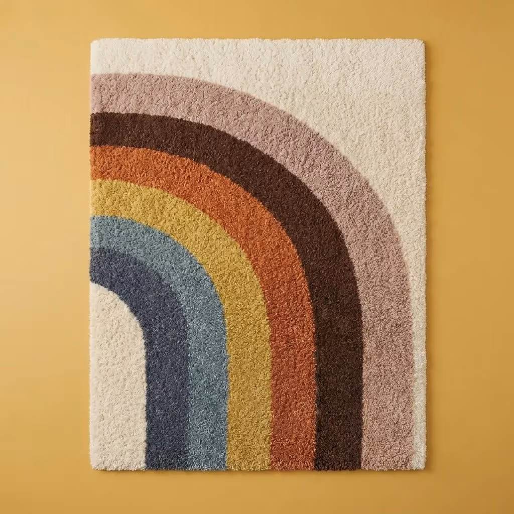 Amelia Rainbow Shag Area Rug image 1