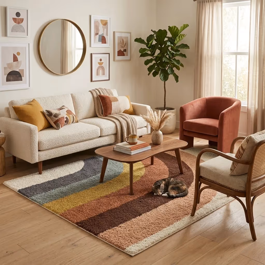 Amelia Rainbow Shag Area Rug image 5