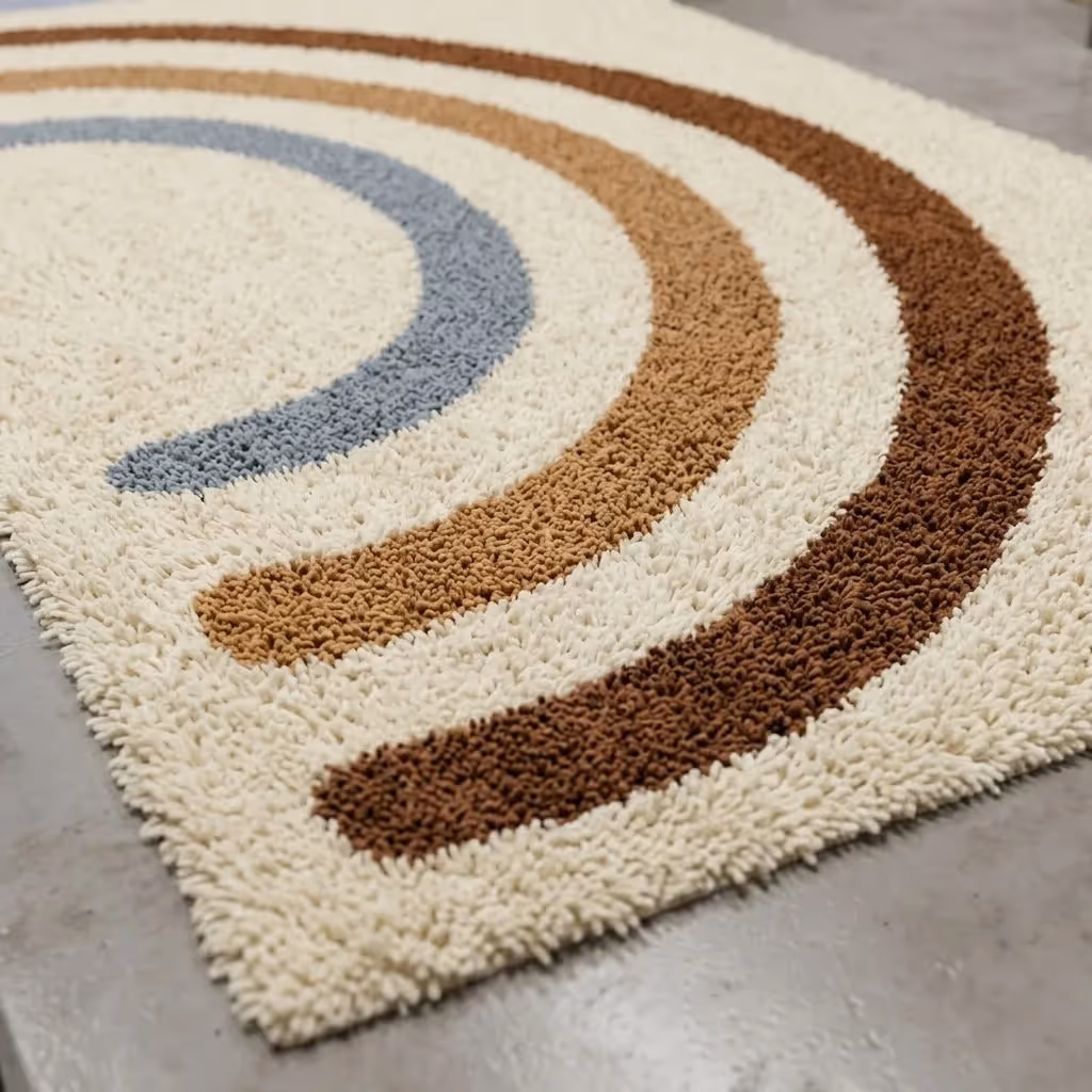 Anna Kids Rainbow Shag Area Rug  image 3