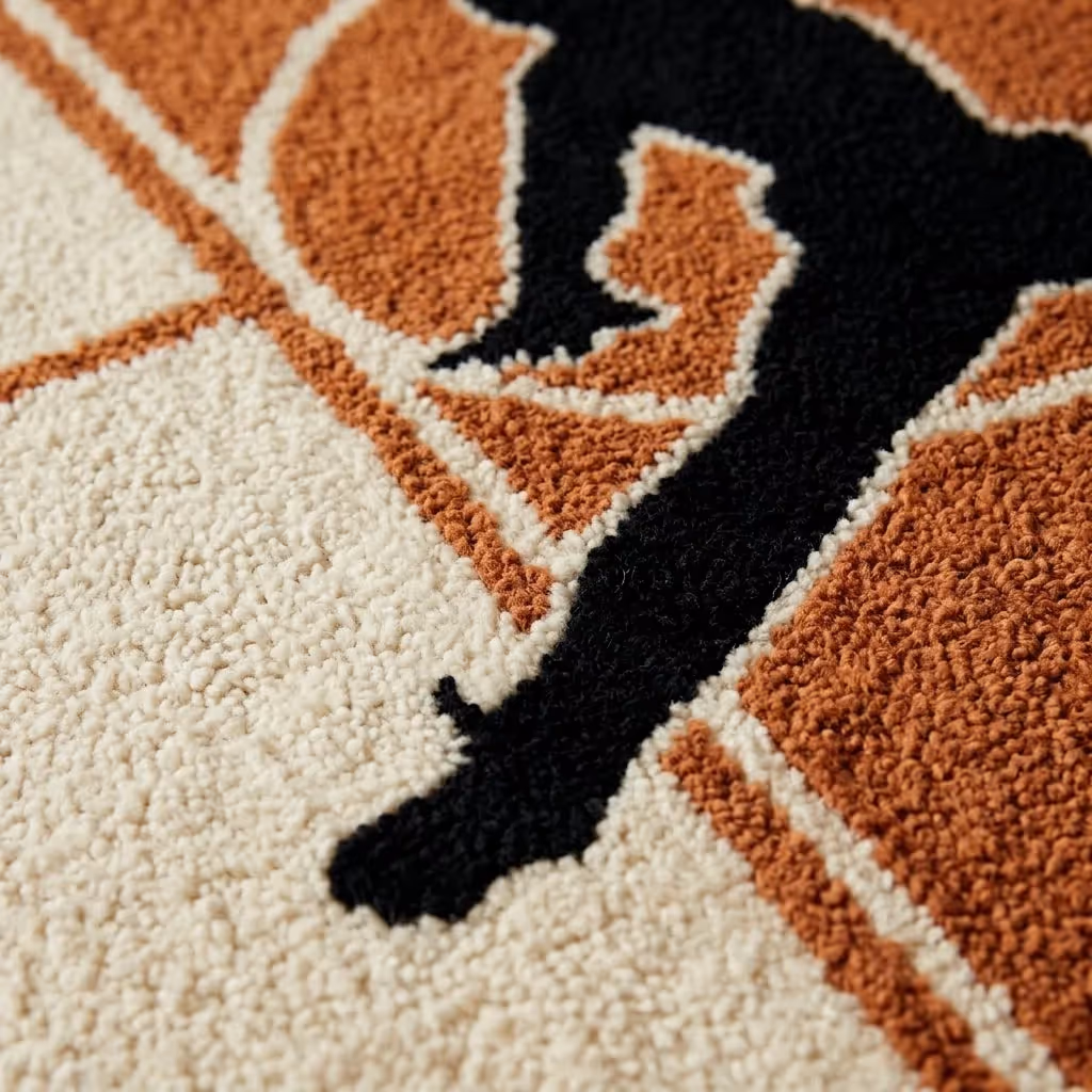 Basketball Court Inspired Round Rug  image 3
