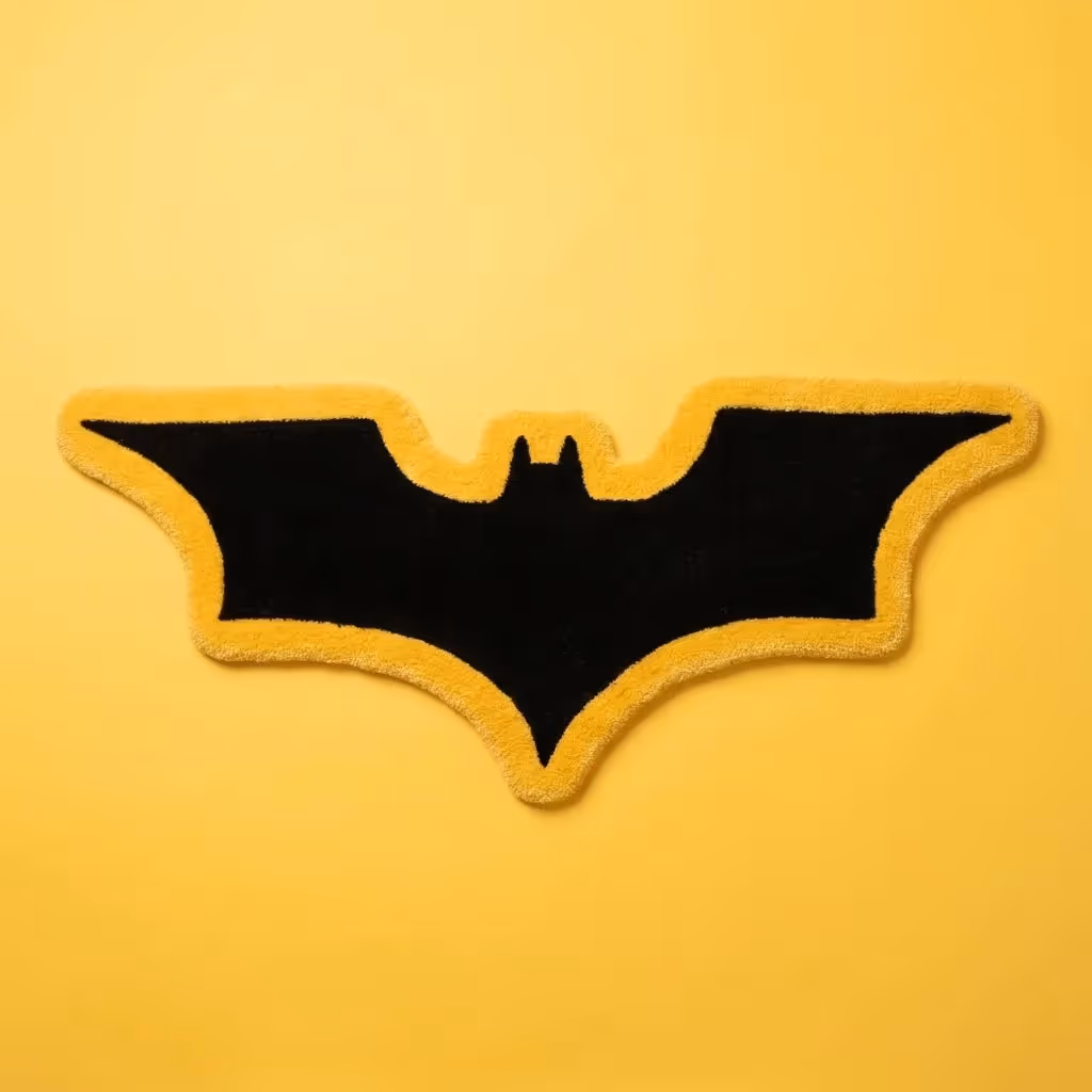Black Bat Aesthetic Rug (Yellow) image 1